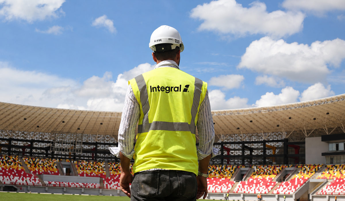 AI-powered stadium construction